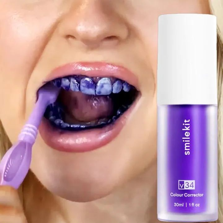 Hismile V34 Purple Whitening Tooth | Reduce yellowing