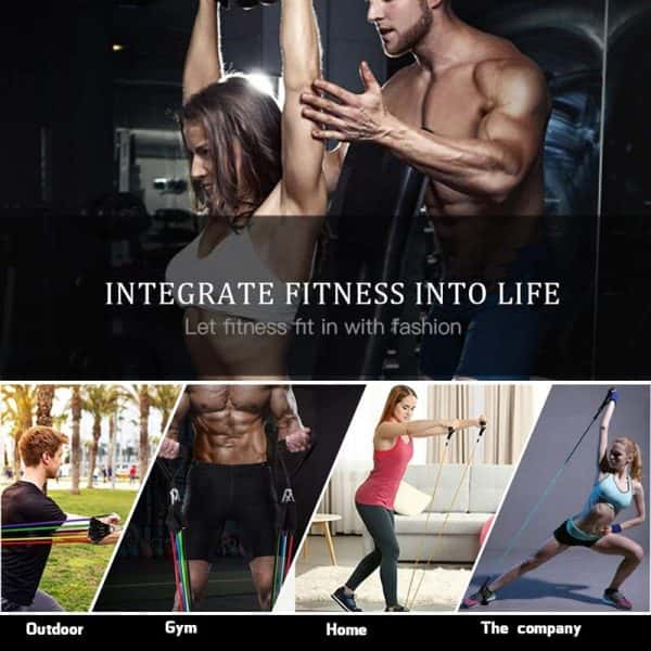 Power Exercise Resistance Band Set 5 in 1 Fitness Band Equipment for Men and Women