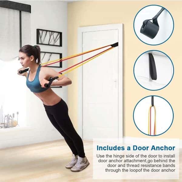 Power Exercise Resistance Band Set 5 in 1 Fitness Band Equipment for Men and Women