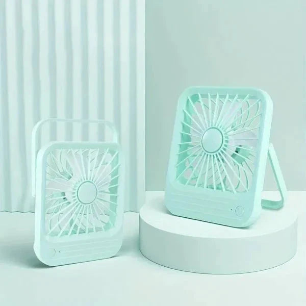 Quite Hanging Desk Fan, Mini Usb Rechargeable Fan (random color) - AL_AHMED MART