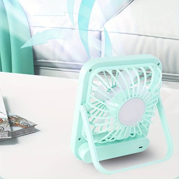 Quite Hanging Desk Fan, Mini Usb Rechargeable Fan (random color) - AL_AHMED MART