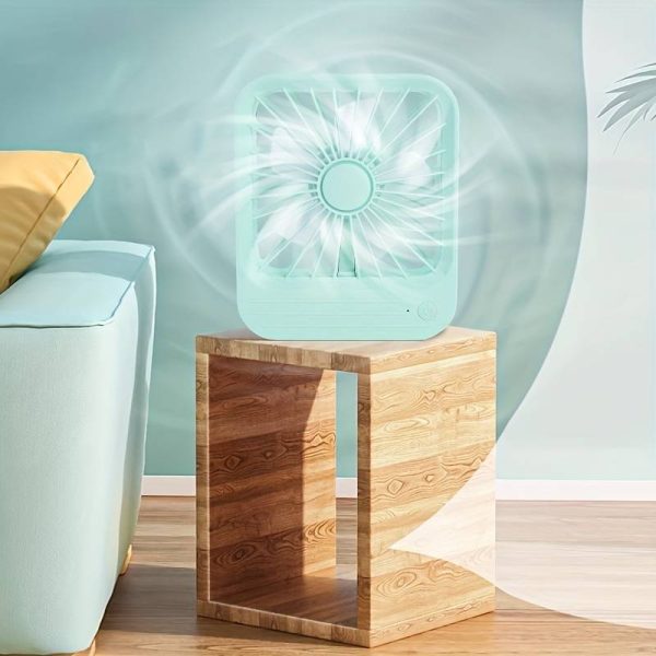 Quite Hanging Desk Fan, Mini Usb Rechargeable Fan (random color) - AL_AHMED MART