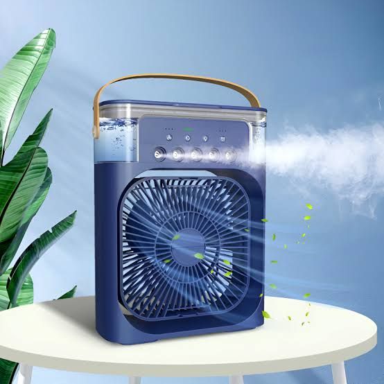 10 Inch Portable Mini Air Conditioner Fan | USB Rechargeable, LED Night Light, Mist & Humidifier Function