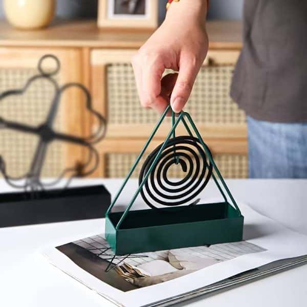 Simple Triangle-shaped Iron Mosquito Coil Holder  ( pack of 3)